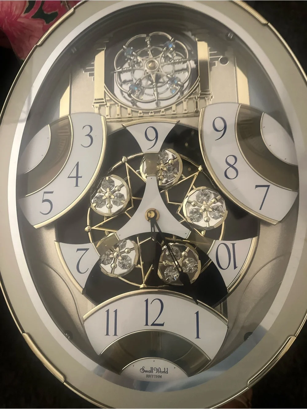 Rhythm.ic Gold & White Decorative Wall Clock by Rhythm.